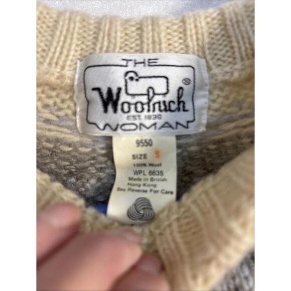 Woolrich Fair Isle Wool Sweater Vintage Small - Picture 2 of 12